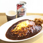 レストラン　バードキャッスル - 料理写真:オムライス 1,300円 , ノンアル 500円