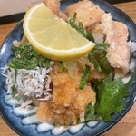 ウドンスタンド五頭 - 鶏皮しらすおろしぽん酢
