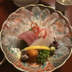 懐石 かみむら - お刺身　ふぐのてっさ