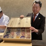 鮨 うら紀 - 天満切子の盃　お好みで選べます