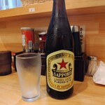 支那そば 淳 - 瓶ビール（赤星）