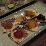 酒徒庵 - 酒粕カナッペ