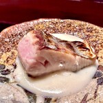 多仁本 - 皮目パリッと分厚い白甘鯛　白味噌に浸かり更なる旨味に