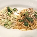 CIVIDALE - 三浦ブロッコリーとアンチョビのスパゲティ、佐島マターコと菜花のマリナーラスパゲティ