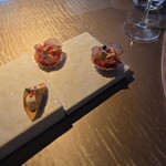 アルマーニ リストランテ - 前菜 ピスタチオ 生ハム マグロ