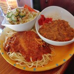 コーヒー通の店　散茶廊 - 料理写真:カレー＆ミート