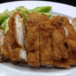 みょうが屋 - 刀根鶏チキンカツ カボス醤油でいただきました