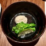 焼鳥 行雲 - つみれと菜の花椀もの