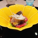 蓬左茶寮 - 鮪のお造りと椎茸