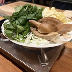 四季彩 平山 - 熊鍋　野菜&茸