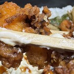 銀の海苔弁 - イカの唐揚げ、一口大