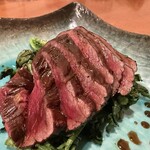 四季彩 平山 - 炭火焼き:鹿の内腿    アップ