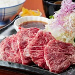 神戸ミニステーキ定食（加工牛）