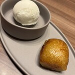 焼肉うしごろ - 塩ミルクアイス、べにはるかの焼き芋