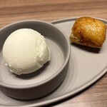 焼肉うしごろ - 塩ミルクアイス、べにはるかの焼き芋