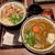 香川 一福 - 料理写真:カレーうどん(大)に生玉子トッピング&冷肉うどん(小)