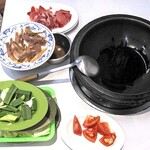 松江自助火鍋城 - 肉類 ＆ はじめに取った具材