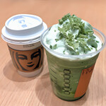 スターバックス・コーヒー - ドリンク写真:玉露抹茶フラペチーノ、ブリュードコーヒー