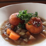 さじこよみ - 根菜と人参団子の塩麹スープ