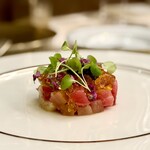 SALONE TOKYO - 【battuta】　ミナミマグロ中トロ　牛コンソメ　山芋　山葵　キャビア