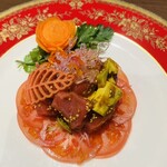 中国料理 ファンファン - 本マグロとアボカドのよだれソース和え