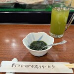 どぜう・四季料理 やぶや - 浜名湖産青のり酢（お通し）♡