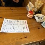 鶏専門 麺屋蓮々 - 4人掛けテーブルは１つ。あとはカウンター席