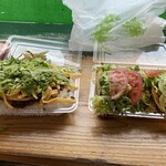 キングタコス - タコライスチーズ野菜、タコソース、タコス4P