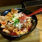 辛つけ麺専門　カラツケ グレ - #3;ニクブッカケ（並み）＋肉増し＠大辛の上～