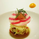 リベルテ・ア・ターブル・ド・タケダ - ズワイガニのタルタル カブとフルーツキャビア