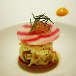 リベルテ・ア・ターブル・ド・タケダ - ズワイガニのタルタル カブとフルーツキャビア