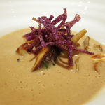 リベルテ・ア・ターブル・ド・タケダ - ポルチーニのスープ フォアグラのフラン