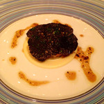 銀座 レカン - 黒トリュフのタルティーヌと根セロリのピューレ