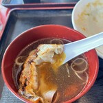 松華飯店 - ドボンは折りたたんで(^^)おまけスープがこれまた美味い