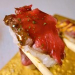 きやまち道場 - ローストビーフ寿司タレリフト