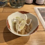TABI BAR - お通しの煮込み。美味かった。