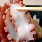 きやまち道場 - お造り3種盛のタコ