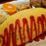 オン＆オフ - オムから（オムライスと唐揚げ3個）900円