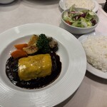 ステーション レストラン ザ セントラル - ハンバーグステーキデミチーズ