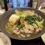 ガスト - 料理写真:もつ鍋(醤油)ご飯付(ご飯大盛り)