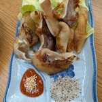 韓国ダイニングあんず - 豚耳　ピリ辛ダレは結構辛いよ〜w