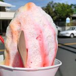 Waiola Shave Ice - オバマズレインボー+コンデンスミルク $3