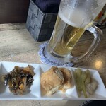 居酒屋もくもく - 前菜3種、生ピール