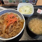 吉野家 - 料理写真:牛丼、サラダセット
