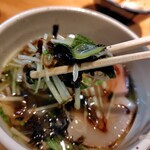麺家 たけ田 - 水菜や海苔やら