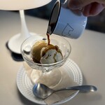 うずらコーヒー - アフォガートのコーヒーは日替わりです