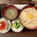 串焼処串兵衛 - 青森シャモロックの白い親子丼¥1000