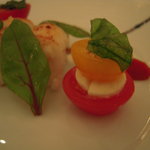 オーベルジュ・ド・リル トーキョー - 槍烏賊とトマトとモッツァレラ