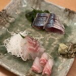 蕎麦はやかわ - 締め鯖と鯛の昆布締め