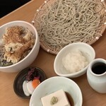 蕎麦はやかわ - 穴子天丼と辛味おろし蕎麦